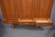 Vintage teak small sideboard cabinet with locking doors - view 9