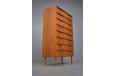Tall chest of 8 drawers in vintage teak made 1960s by Danish Cabinetmaker