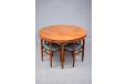 vinatge teak dining table with 6 matching sidechairs produced by Frem Rojle
