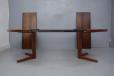 1963 John Mortensen design model HM19 pedestal leg dining table in rosewood
