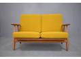 Refubished 2 seat vintage cigar sofa with new upholstery from Bute of Scotland