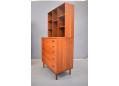 Stunning vintage teak chest of 5 drawers with bookcase top. Soborg Mobelfabrik model 305 & 300