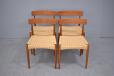 A stylish set of Danish teak chairs available is a set of 4 fully refurbished