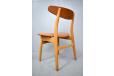 A comfortable set of 6 vintage dining chairs made at Carl Hansen & Son