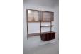 Danish modular CADO system in rosewood with record cabinet
