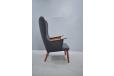 High back armchair model AP28 with teak arms & legs. AP stolen production