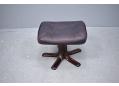 Danish design Stouby footstool in ox leather upholstery. SOLD