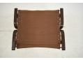 Brown leather footstool Model Siesta made by RYBO, Norway.