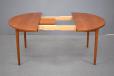 Vintage round top dining table in teak designed by Nils Jonsson for troeds