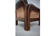 Georg Thams design midcentury armchair in brown leather with fetaher filled cushions