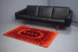 3 Seater black leather sofa model ML90 by Illum Wikkeslo