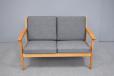 Vintage oak frame GE265 sofa designed by Hans Wegner  - view 4