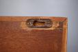 Vintage honduran rosewood wall mounted display cabinet with 3 bays for sale