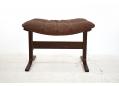 Vintage Ingmar Relling Siesta footstool with brown leather cushion. SOLD