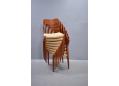 Model 71 dining chairs can be stacked easily for storage or moving.