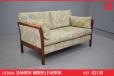 Small 2 seater beech frame sofa with floral upholstery | Danish Mobelfabrik - view 1
