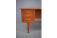 Small vintage teak desk from 1960s with 6 drawers - view 7
