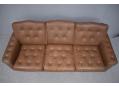 Danish made 3 seat sofa with chesterfield style buttoned cushions and arm rests