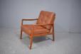 Ole Wanscher vintage teak armchair with original leather cushions  - view 4