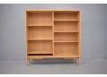 Light oak bookcase with adjustable shelves, Borge Mogensen design