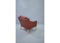 Original borge mogensen design armchair in leather with oak legs, model 2207 