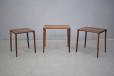 Vintage rosewood nest of 3 coffee tables made by Danish Mobelfabrik