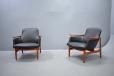 Finn Juhl vintage teak NV53 armchair | Black leather  - view 1