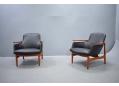 Finn Juhl armchairs model NV53 | Black leather - view 2