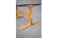 Vintage blass and beech side table by Ingmar Relling