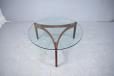Vintage rosewood coffee table with circular glass top | Svend Ellekaer - view 4