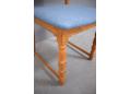 Oak framed Sanish design dining chair with new upholstery. 