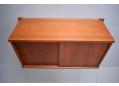 Teak wall hung cabinet with sliding doors for PS System