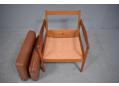 Vintage teak frame armchair designed 1951 by Ole Wanscher