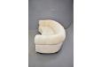 Elegant Kidney shaped sofa designed in 1950s by Danish Cabinetmaker