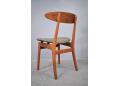 Sculptural teak dining chair priduced 1956 by Soborg Mobelfabrik