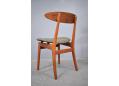 Sculptural teak dining chair priduced 1956 by Soborg Mobelfabrik
