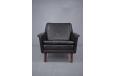 Folke Ohlsson armchair in black leather | Reupholstery project