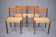 Oiled teak dining chair with brand new papercord seats