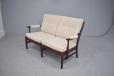 Small 2 seat sofa with mahogany show frame made by Farsttrup - view 2