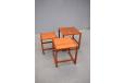 Midcenture teak nest of 3 tables in cube design by danish mobelfabrik