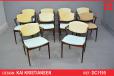RARE Set of 10 Model 42 dining chairs in Vintage rosewood | Kai Kristiansen - view 1