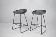 Modern design barstool in black with moulded seat designed 2002 by Hee Welling