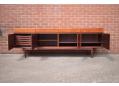 Lots of storage inside this vintage sideboard. All shelves are adjustable