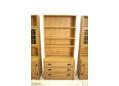 Danish design bookcase top wall unit in oak with 3 drawer base. SOLD
