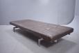 Poul Kjaerholm PK80 daybed in satin polished steel & Brown leather cushion 