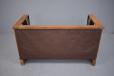 Vintage oak frame 2 seater box sofa made in Denmark in the 1940s