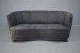 Classic danish kidney shaped sofa sold as reupholstery project
