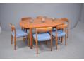Model 75 teak dining chairs, Niels Moller design 1954