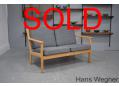 Hans Wegner vintage 2 seat sofa | Oak frame GE265