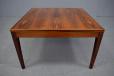 Small square lamp table designed and produced 1960s by Bruksbo Mobelfabrik in rosewood
